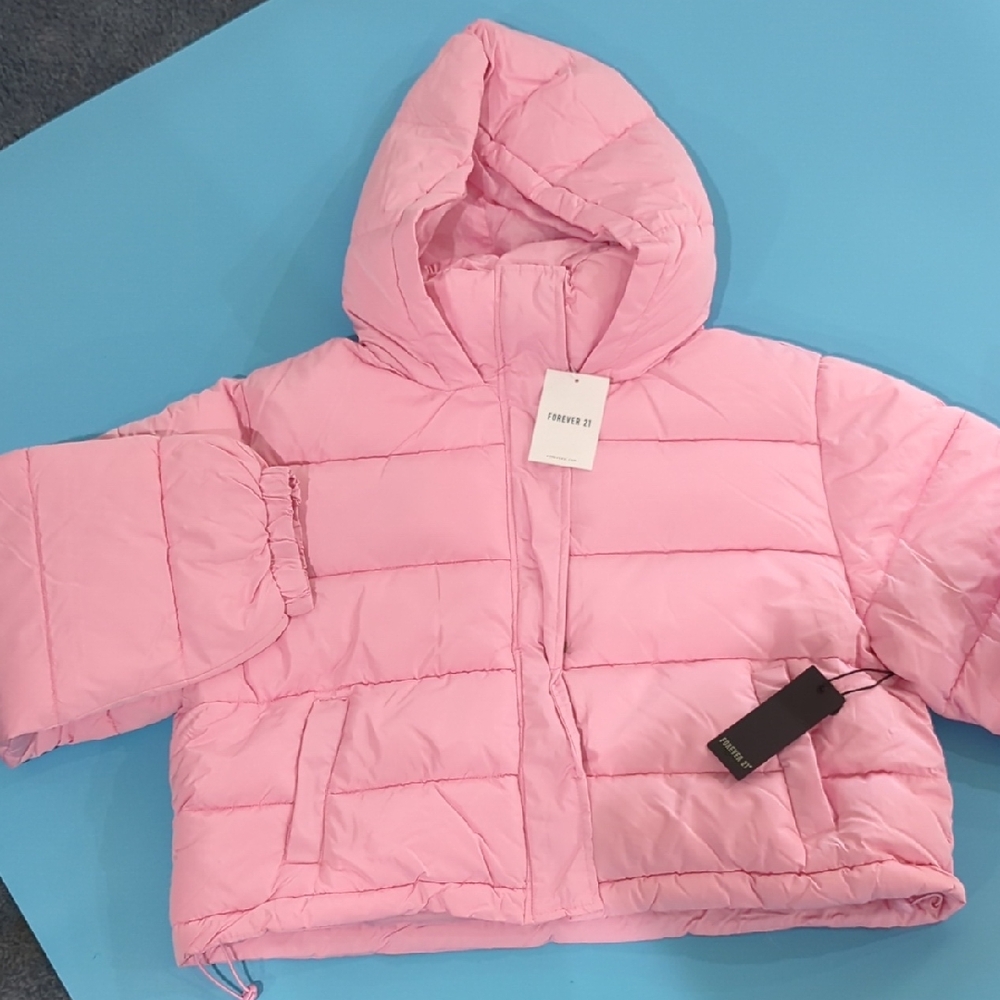 Forever 21 Light Pink Kids Puffer Jacket
